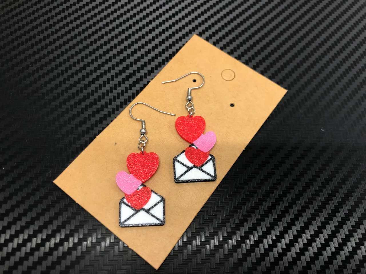 Letter full of love earrings, AMS, 0,4 mm nozzle view 2
