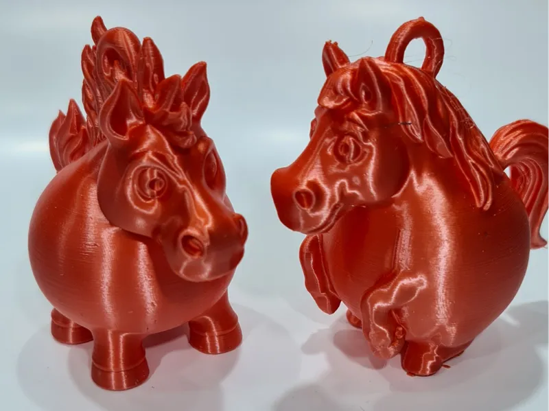 Fiery red horse, Christmas tree toy