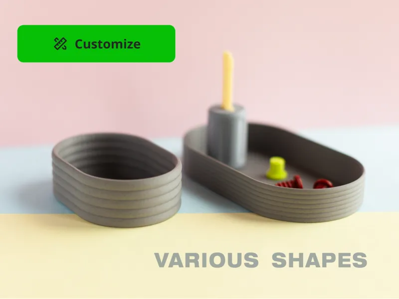 Ribbed Trays - Parametric Decor / Customizable