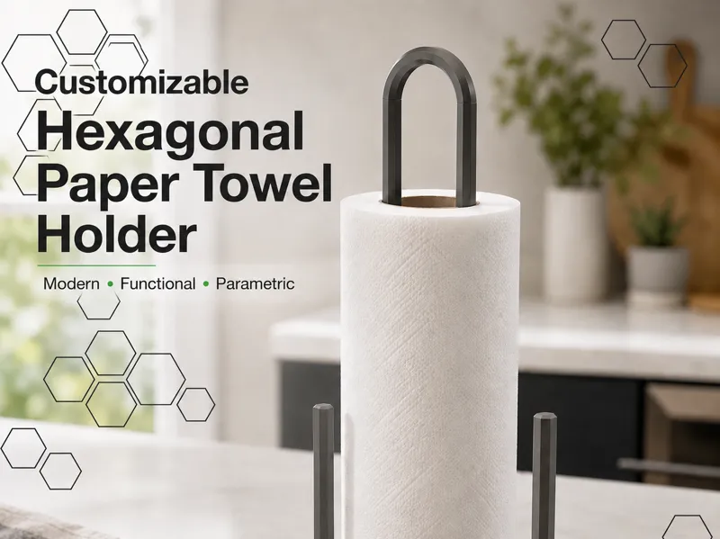 Parametric Hexagonal Paper Towel Roll Holder