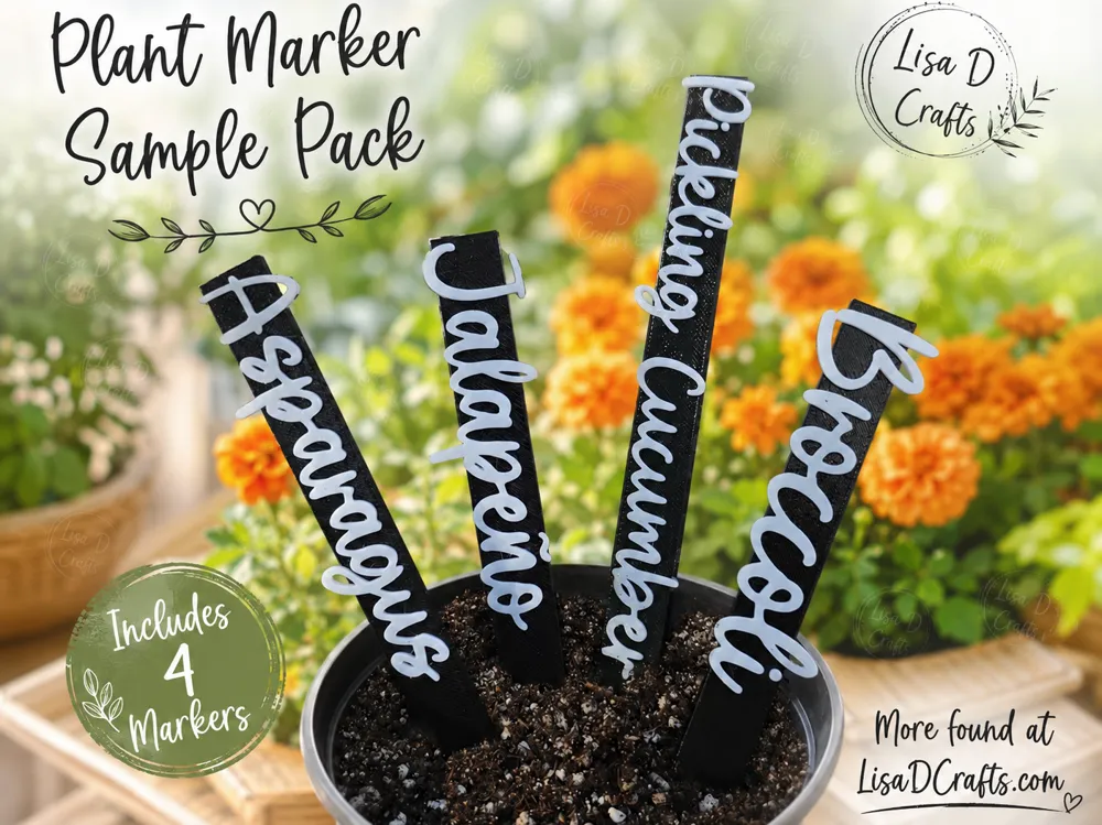 Plant Marker Sample Set - Free 3D Print Model - MakerWorld