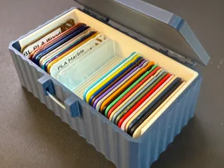 Bento Style Filament Swatch Test Card Holder