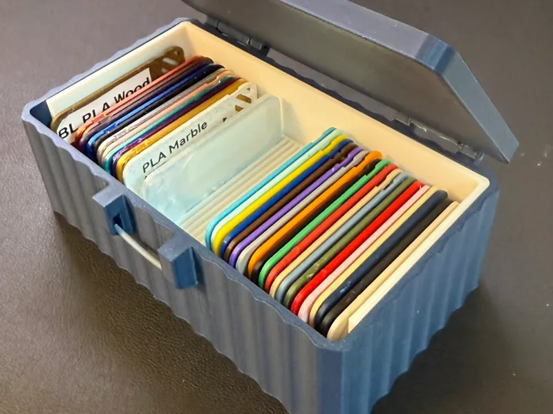 Bento Style Filament Swatch Test Card Holder