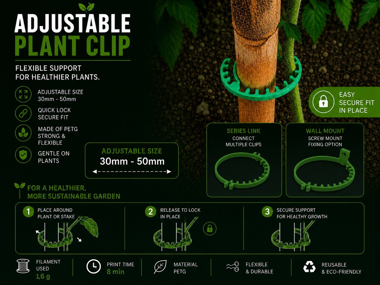Adjustable Plant Clip