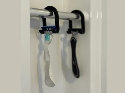 Shower Bar Razor Holder