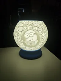 Lampe sphérique lithophanie Minions — photo 4