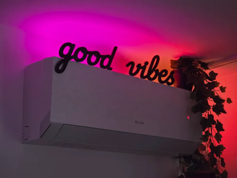 good vibes text sign