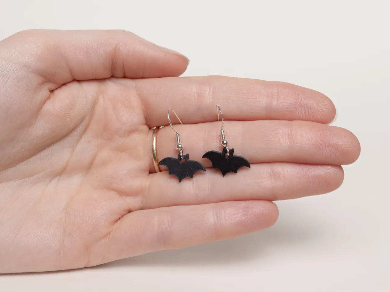 Halloween Bat Earrings view 2
