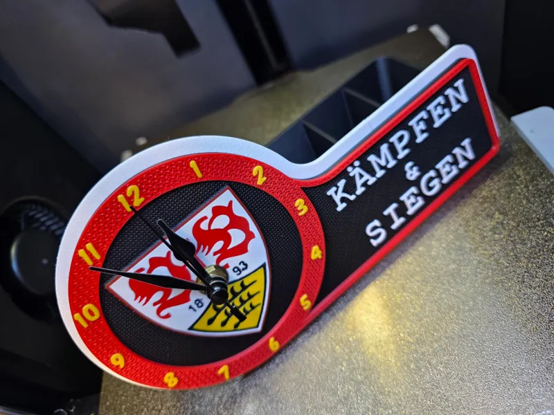 VFB Stuttgart Uhr Schreibtischorganizer