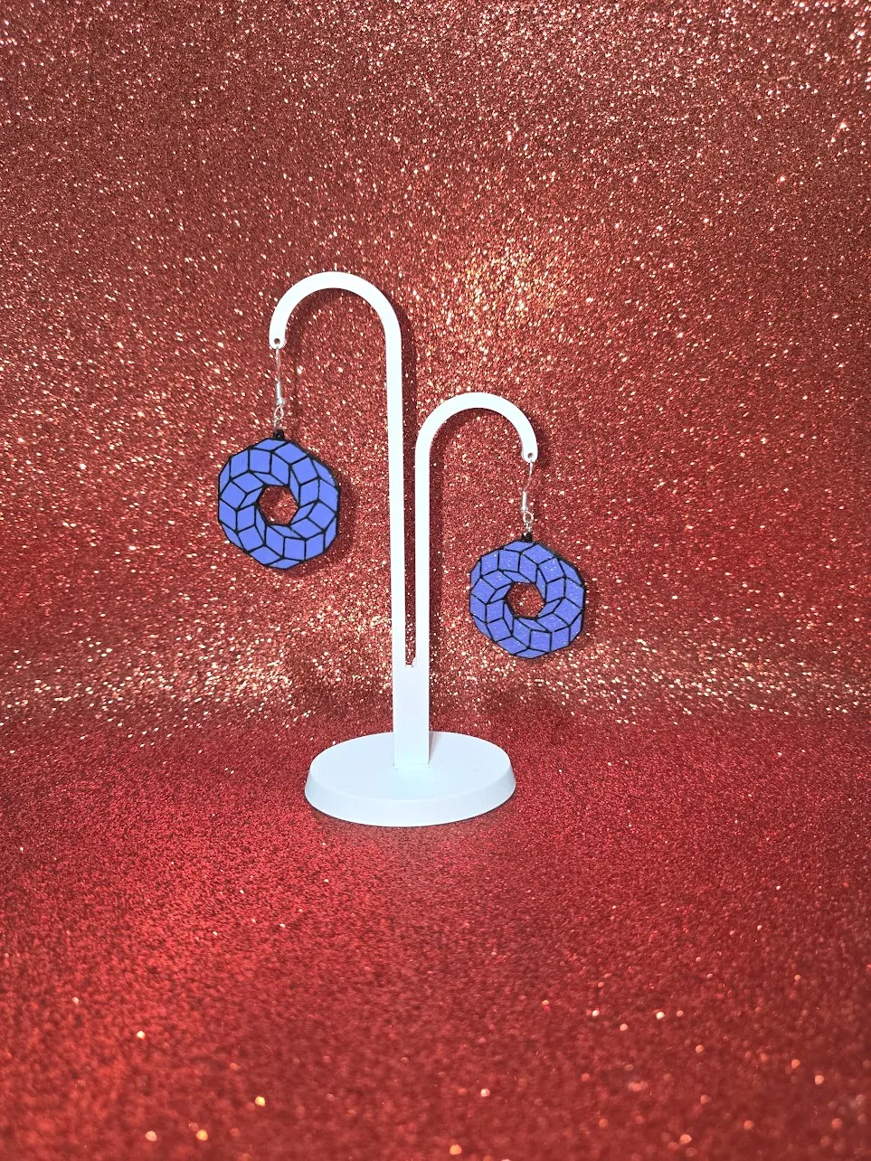 Geometric illusion earrings view 3