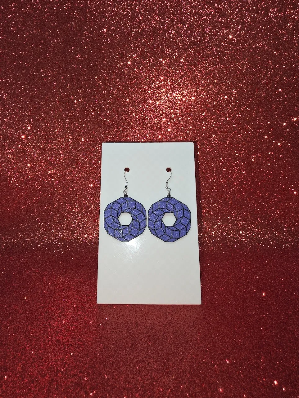 Geometric illusion earrings view 2