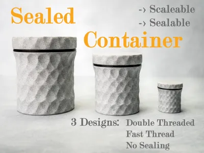 Container Sealable, Screwable, Scaleable & Strong