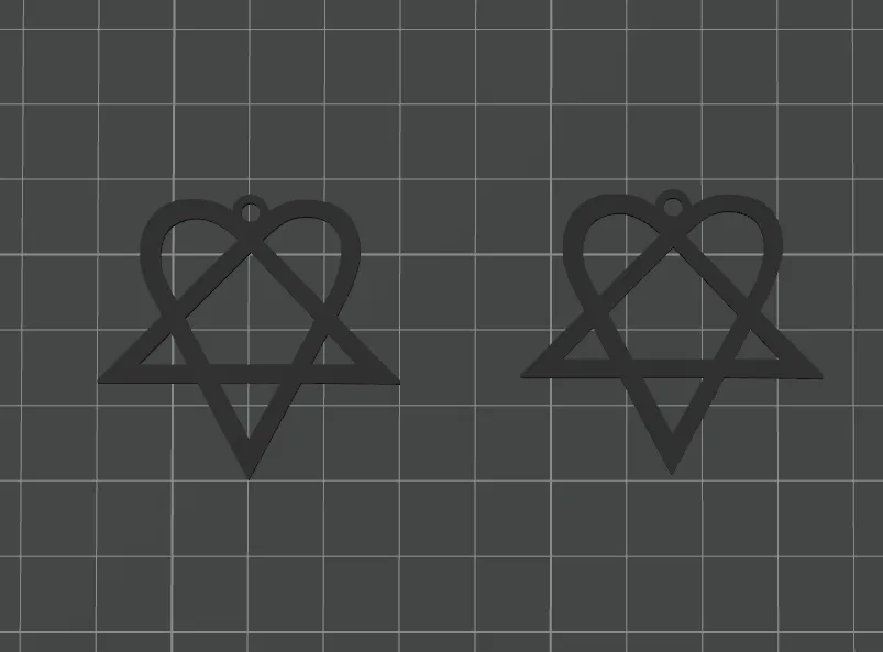 Heartagram HIM earrings view 2