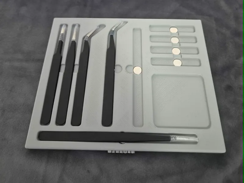 Magnetic Desk Organizer - Tweezers & Tools Tray