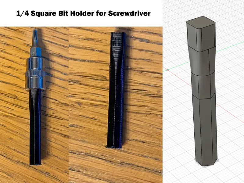 1/4 Square Bit Holder Adapter for Screwdriver