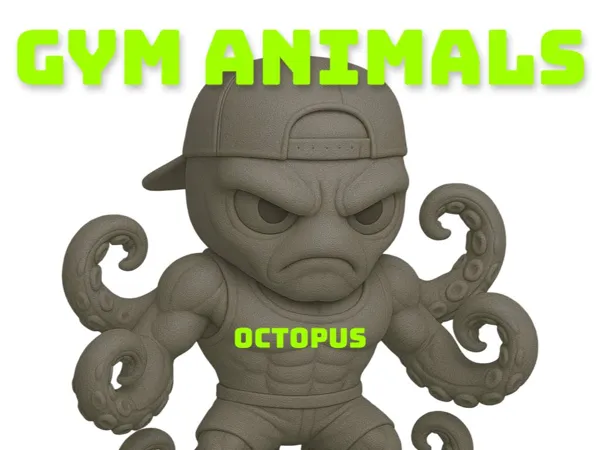 Poulpe de salle — figurine Gym Animals