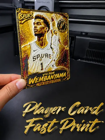 Modelo para impresión 3D: Victor Wembanyama Player Card Spurs — vista de referencia 2