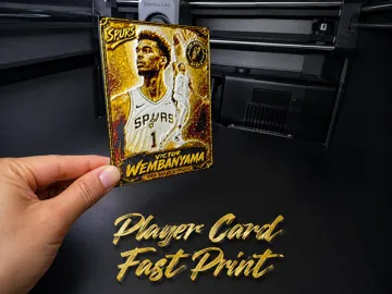 Modelo para impresión 3D: Victor Wembanyama Player Card Spurs — vista de referencia 3