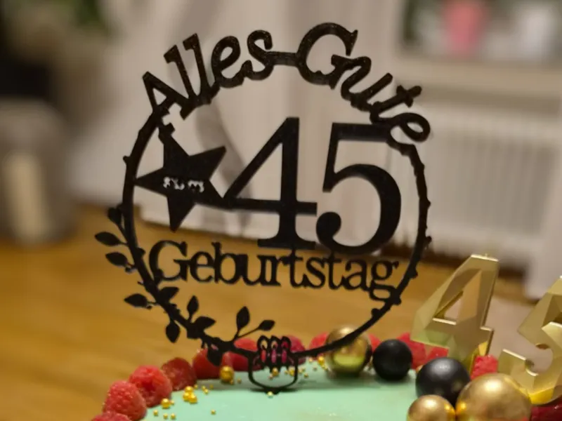 Torten Deko Geburtstag 45 Jahre