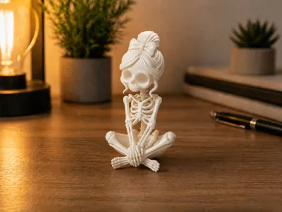 Sitting Skeleton Woman
