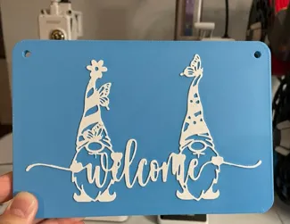 Welcome Gnome Sign