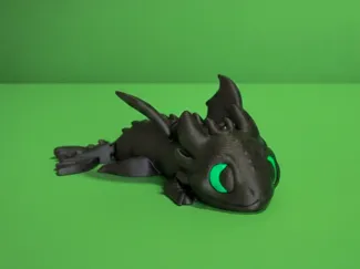 Toothless dragon flexi - NO AMS - night fury
