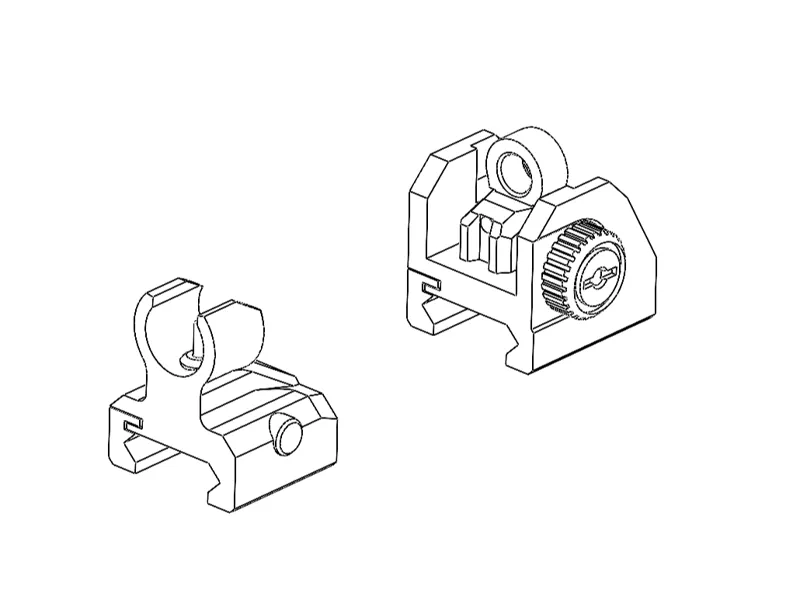 Simple Sights for FLYWHEEL PROWLER Blaster