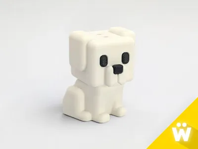 Cubic Maltese Dog | CubicPets #001 | Keychain