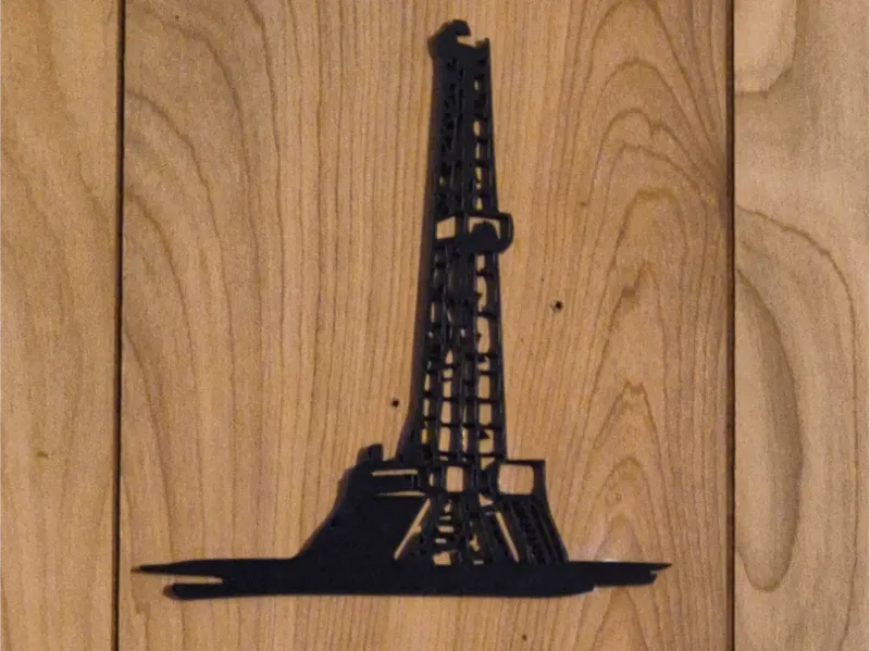 Oil Rig Line Art