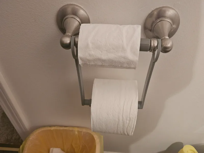 Extra toilet paper holder