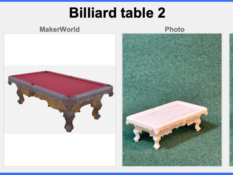 RPG • Dollhouse • Mini: Vict Era Billiard table 2