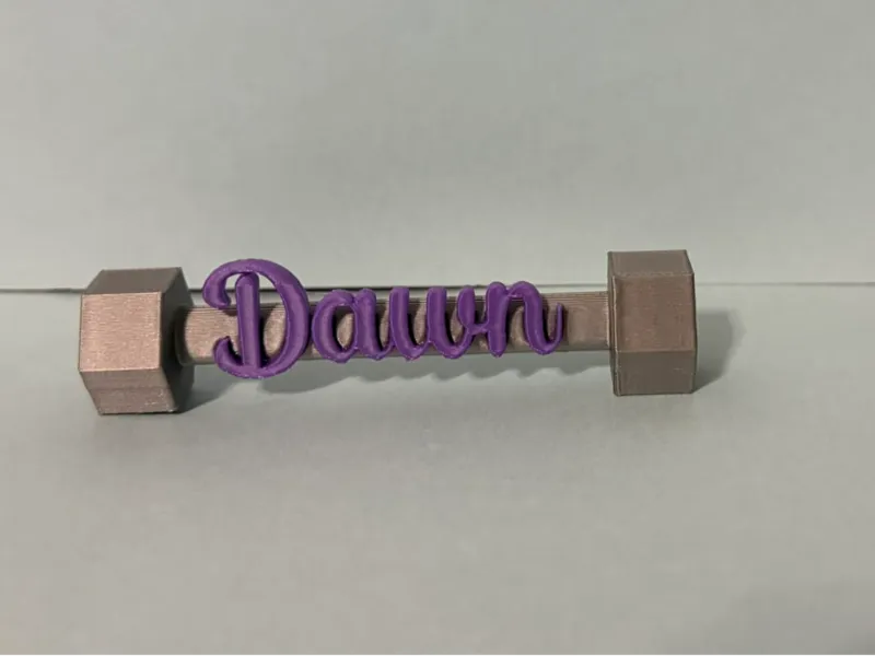 Barbell with Editable Name