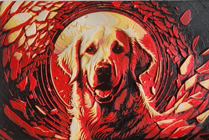 Golden Retriever HueForge File
