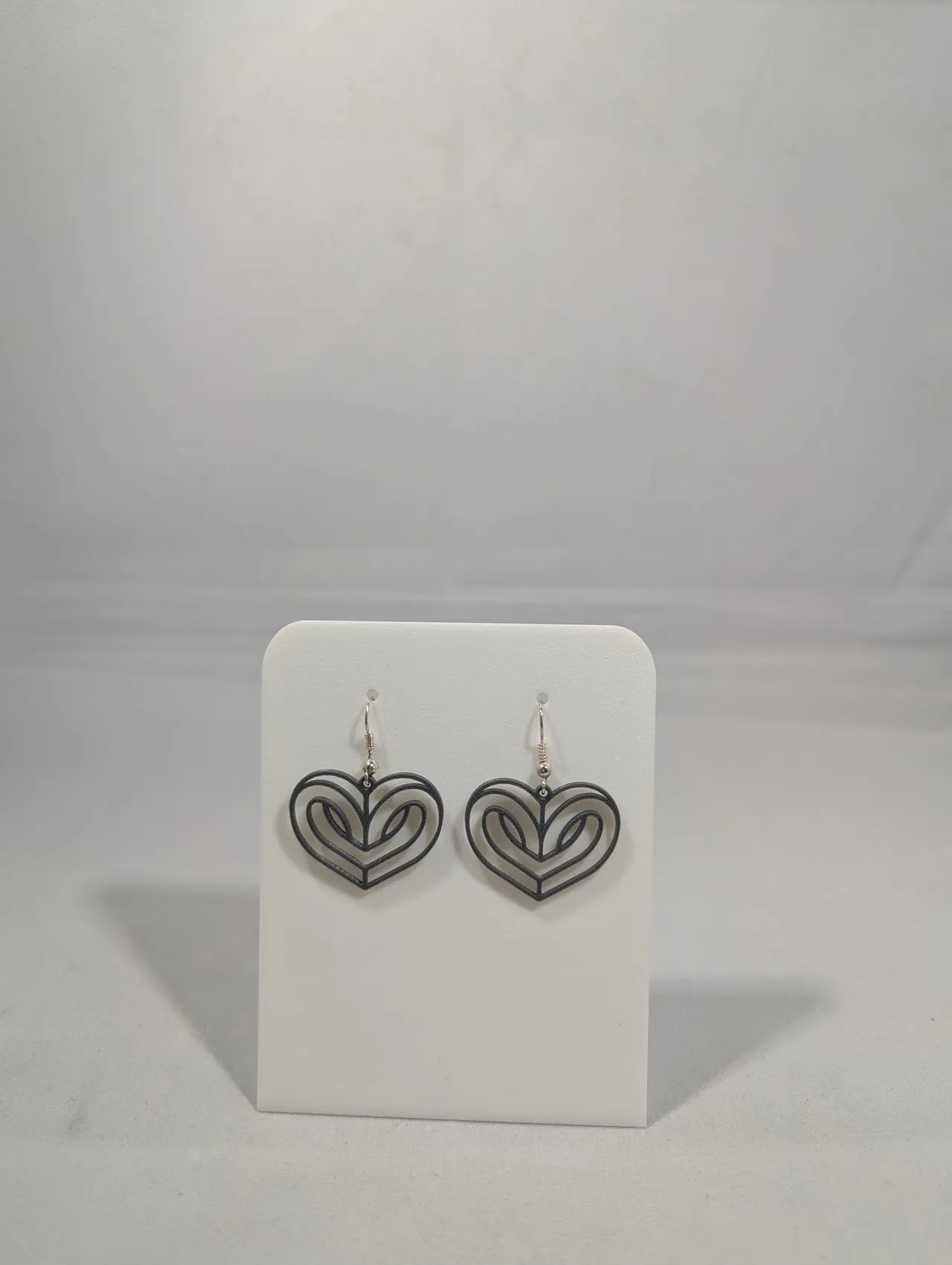Swirly heart earrings view 4
