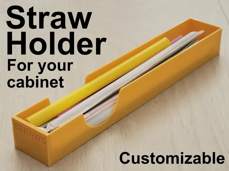 Straw Holder for Cabinet, Cupboard or Drawer