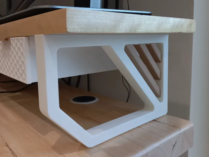 Clean Two-Tone Monitor Riser (5" tall x 8" deep)