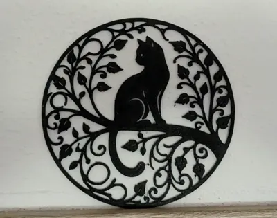 Wall Art - Cat sitting on a tree