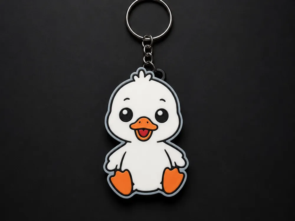 Llavero: adorable little duck keychain. Referencia del modelo original.