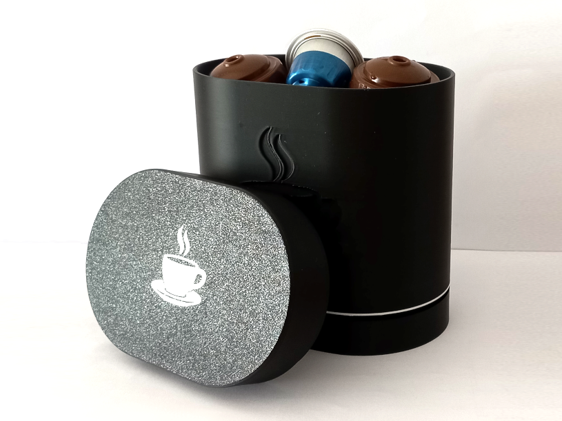 Coffee capsule bin with Drip Tray