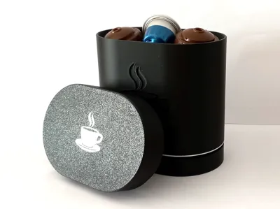 Coffee capsule bin with Drip Tray