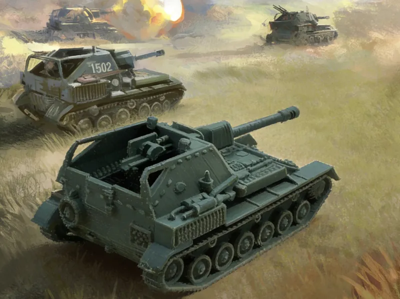 SU-76M Self-Prop Gun - SU76M輕型自走砲 - 1/72 Scale