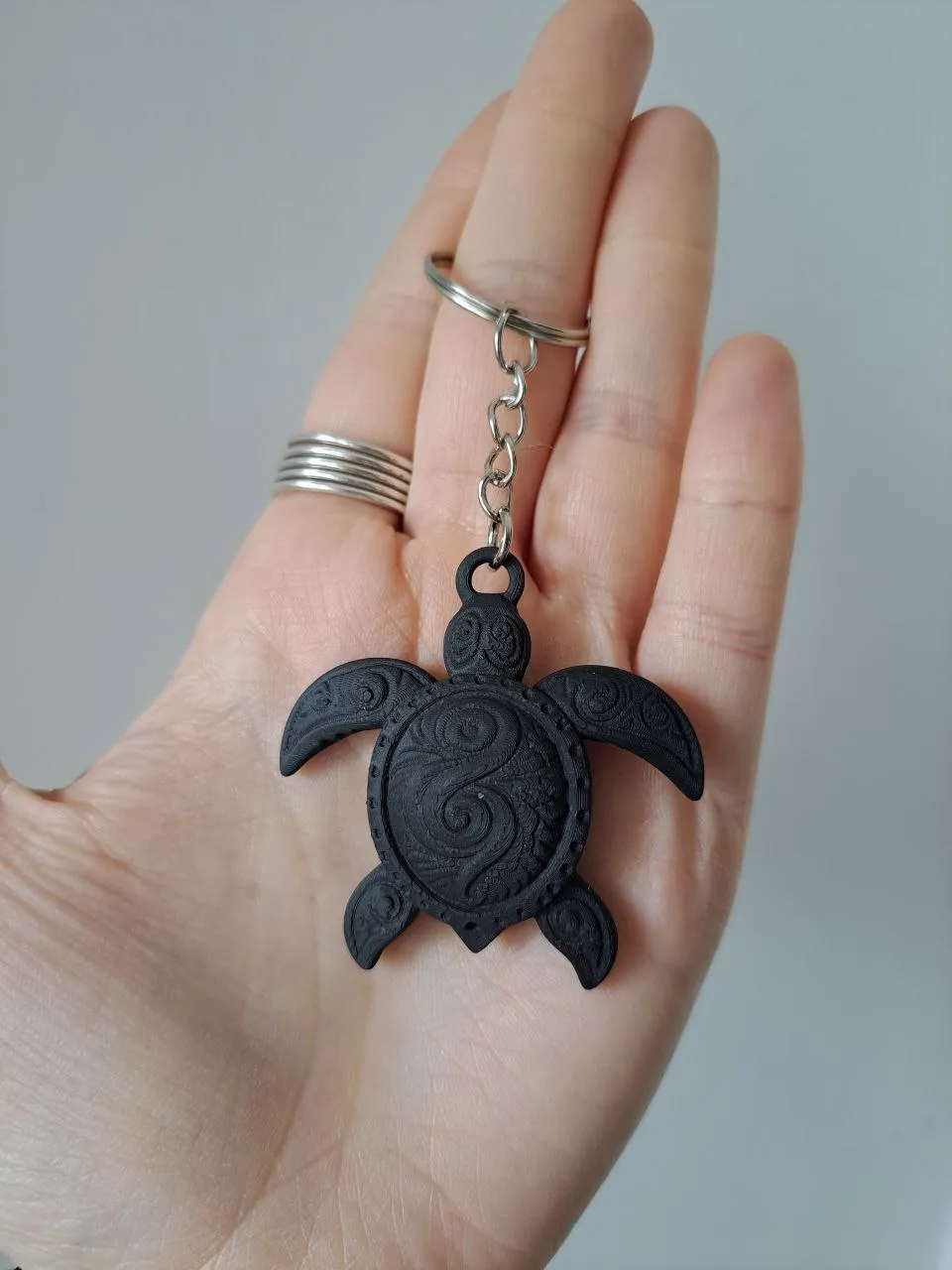 Tribal Turtle Earrings & Keychain – 2 Size Options view 3