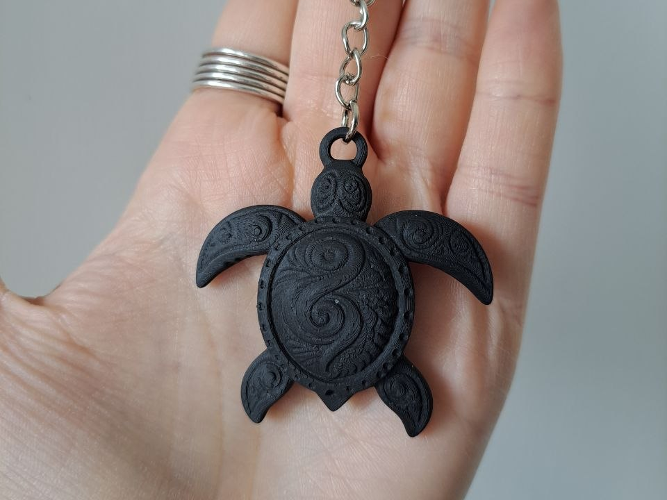 Tribal Turtle Earrings & Keychain – 2 Size Options