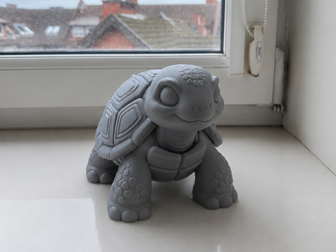 Sitting Turtle Figurine | Relaxed Turtle Display
