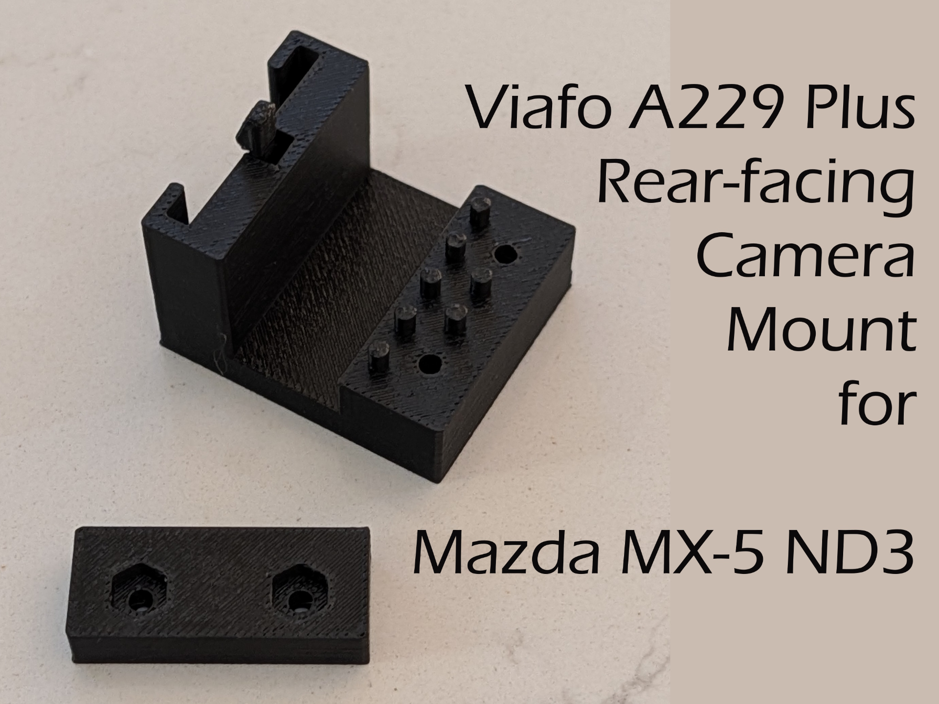 Viofo A229 Plus Rear Camera Mount for MX5 ND3