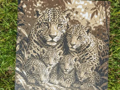 Jaguar Family Hueforge Picture