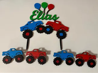 Tortenschild Elias Monstertrucks Kindergeburtstag