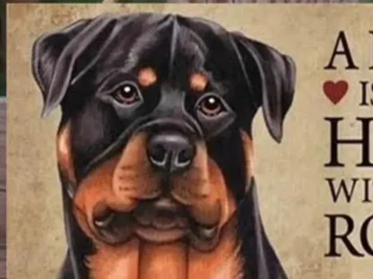 Rottie Dog Sign
