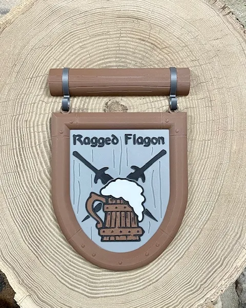 Skyrim Ragged Flagon Sign