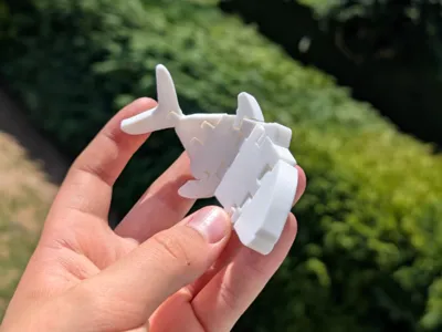 Pocket sized flexi fish, print in place < 1hr